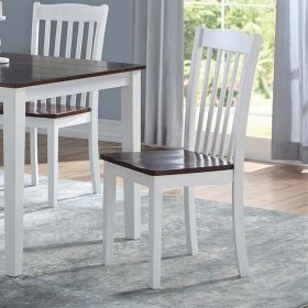 Green Leigh Dining Chair; White &amp; Walnut 77077