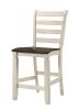 Tasnim Counter Height Chair; Oak & Antique White Finish 77183