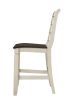 Tasnim Counter Height Chair; Oak & Antique White Finish 77183