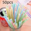 Creative Lengthened Bendable maternity juice drink milk tea straw disposable color elbow plastic wholesale