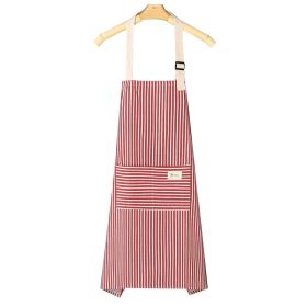 1pc Adjustable Kitchen Cooking Apron (Color: Red)