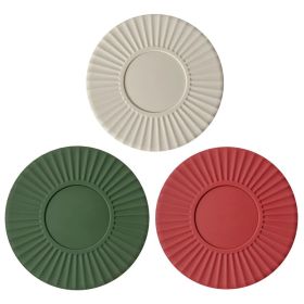 Non-slip Silicone Dining Table Placemat Kitchen Accessories Mat Cup Bar Drink Coffee Mug Pads;  Heat Insulation Coasters;  Drink Cup Mat For Bar Kitch (Color: 3 Color)