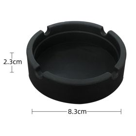 Silicone Ashtray For Smoking Cigarette Cigar Weed Accessories Portable Anti-scalding Home Conference Bar Table Desk Decoration (Color: black)