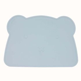 Baby Bear Shape Silicone Washable Insulated Placemat (Size/Age: Average Size (0-8Y), Color: Blue)