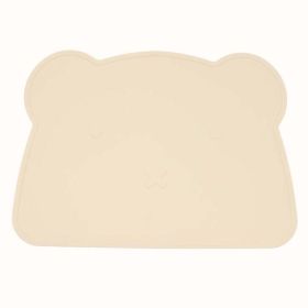 Baby Bear Shape Silicone Washable Insulated Placemat (Size/Age: Average Size (0-8Y), Color: Beige)