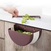 1pc Kitchen Garbage Bin; Wall Mounted Waste Bin; Hanging Kitchen Trash Can; Foldable Waste Bins; Small Compact Garbage Can For Cabinet Kitchen